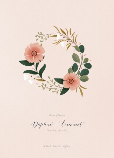 Wedding Order of Service Booklet Covers Daphné Spring - Page 1