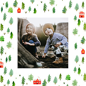 Christmas Cards Evergreen green red