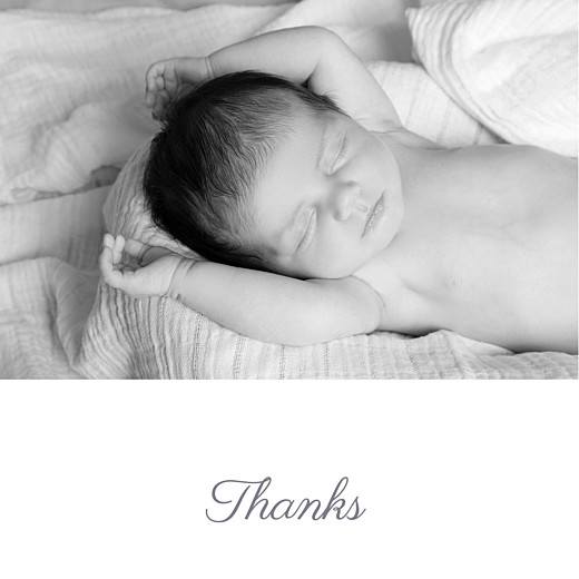 Baby Thank You Cards Starry Ribbon (Foil) - Front