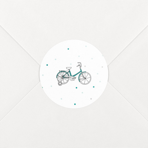 Baby Stickers Little Bicycle Green - View 1