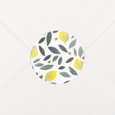Wedding Envelope Stickers Palermo Yellow & White