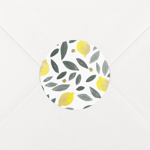 Wedding Envelope Stickers Palermo Yellow & White - View 1