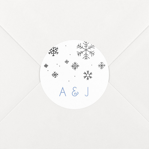 Wedding Envelope Stickers Winter Promise White - View 1