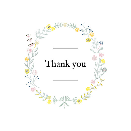 Baby Thank You Cards Rustic Floral (4 pages) White - Page 1