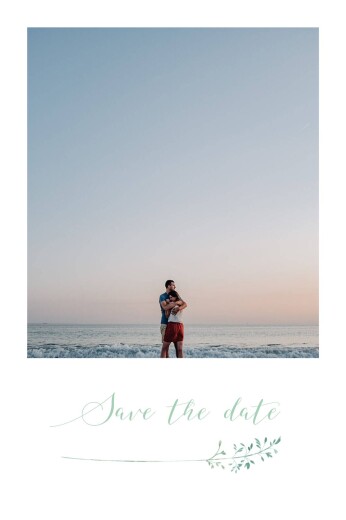 Save The Dates Country Meadow Green - Front