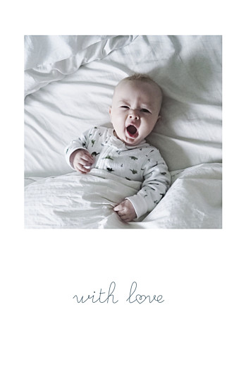 Baby Announcements Darling With Love - Front
