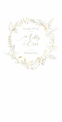 Wedding Menus Country Meadow Sand - Front