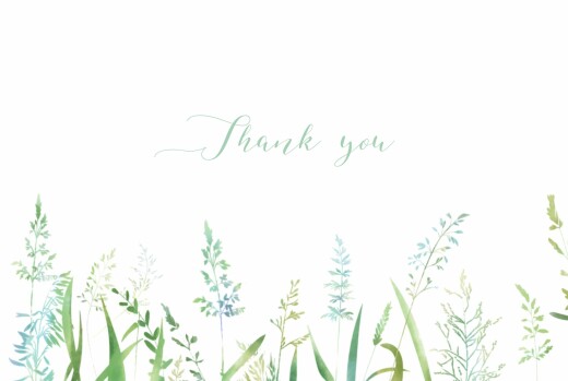 Wedding Thank You Cards Country Meadow Green - Page 1