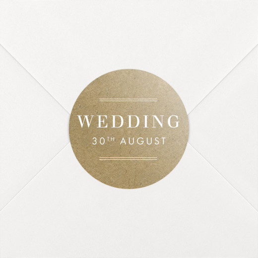 Wedding Envelope Stickers Kraft Essential Sand - View 1