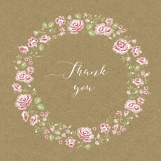 Baby Thank You Cards Rose Garden Kraft