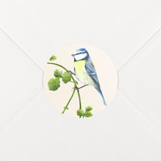 Wedding Envelope Stickers Flora & Fauna Blue Tit - View 1