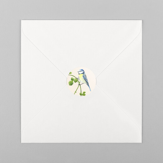 Wedding Envelope Stickers Flora & Fauna Blue Tit - View 2