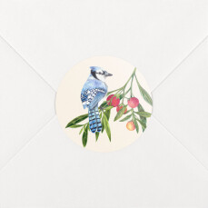 Wedding Envelope Stickers Flora & Fauna Blue Jay