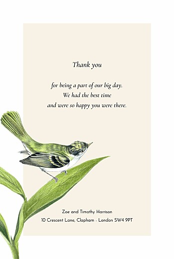 Wedding Thank You Cards Flora & Fauna White - Page 3