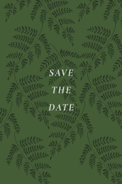 Save The Dates Forever Ferns Green