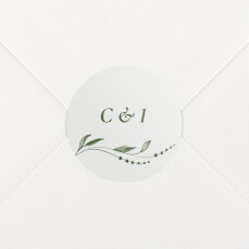 Wedding Envelope Stickers Forever Ferns Gray