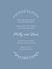 Wedding Invitations Poem Portrait Blue