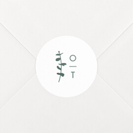 Wedding Envelope Stickers Eucalyptus White
