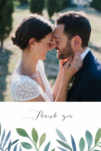 Wedding Thank You Cards Moonlit Meadow Blue - Front