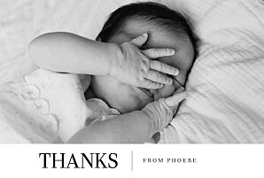 Baby Thank You Cards Modern photo landscape white