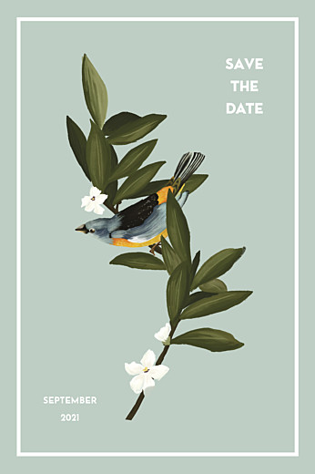 Save The Dates The Botanist Blue - Front