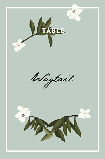 Wedding Table Numbers Bahia Blue - Front