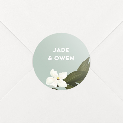 Wedding Envelope Stickers The Botanist Blue - View 1