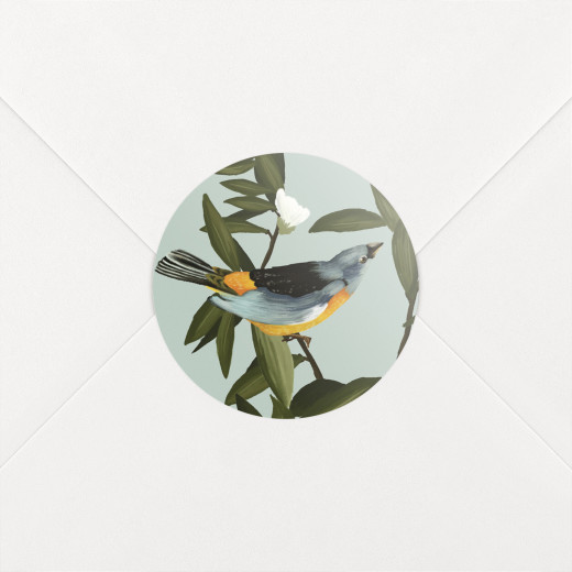 Wedding Envelope Stickers The Botanist Blue & Yellow - View 1