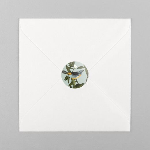 Wedding Envelope Stickers The Botanist Blue & Yellow - View 2