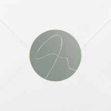 Wedding Envelope Stickers Thread Green