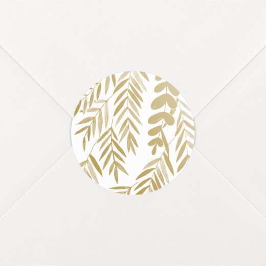 Wedding Envelope Stickers Foliage gold - View 1