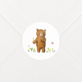 Baby Stickers Bear Family White