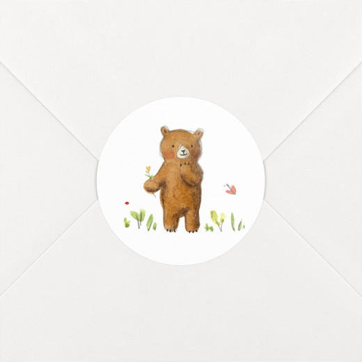 Baby Stickers Bear Family White - View 1