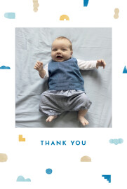 Baby Thank You Cards Building Blocks Blue