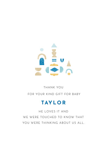 Baby Thank You Cards Building Blocks Blue - Page 3