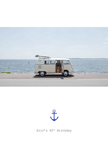 Birthday Invitations Nautical White - Front