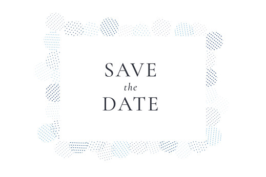 Save The Dates Sequins Blue - Front