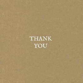 Baby Thank You Cards Baby's Breath (Foil) Kraft