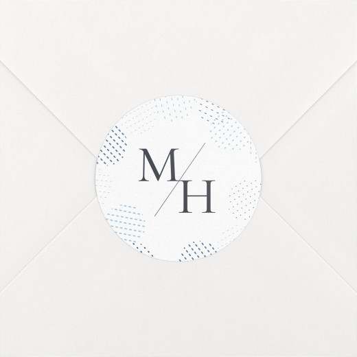 Wedding Envelope Stickers Sequins Blue - View 1