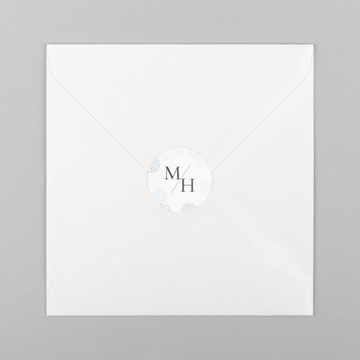 Wedding Envelope Stickers Sequins Blue - View 2