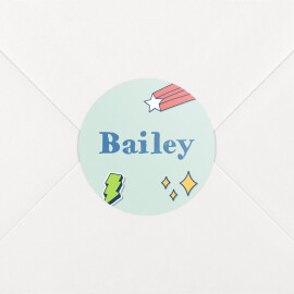 Baby Stickers Superheroes Green
