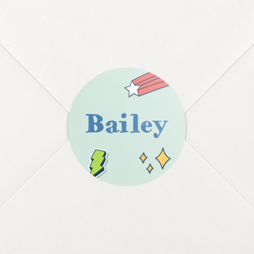 Baby Stickers Superheroes Green - View 1
