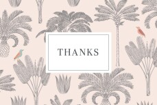 Baby Thank You Cards Birds of Paradise Pink