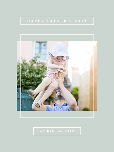 Small Posters Father's Day Green - Front