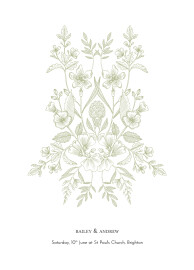Wedding Order of Service Booklet Covers Springs Eternal Green