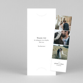 Wedding Thank You Cards Ever After (Bookmark) White
