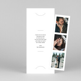 Wedding Thank You Cards Modern Chic (Bookmark) White