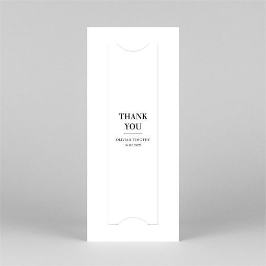 Wedding Thank You Cards Modern Chic (Bookmark) White - View 3