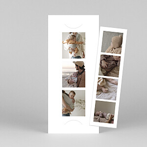 Baby Thank You Cards Photo booth (bookmark) bis white