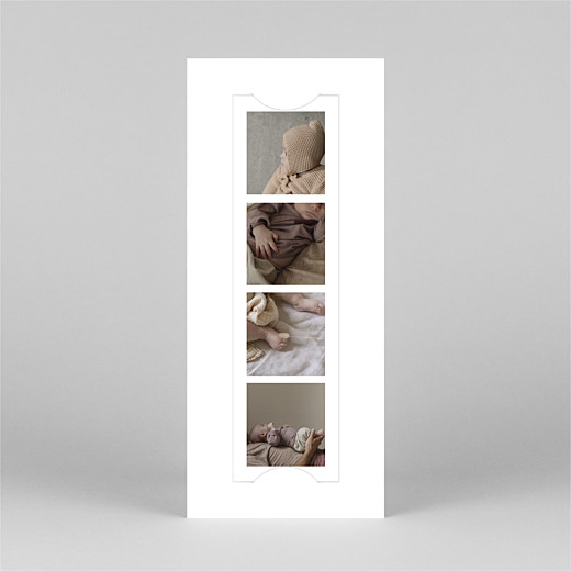 Baby Thank You Cards Photo Booth (Bookmark) White - View 2